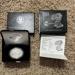 2025 Laser Engraved American Eagle Silver Proof Coin